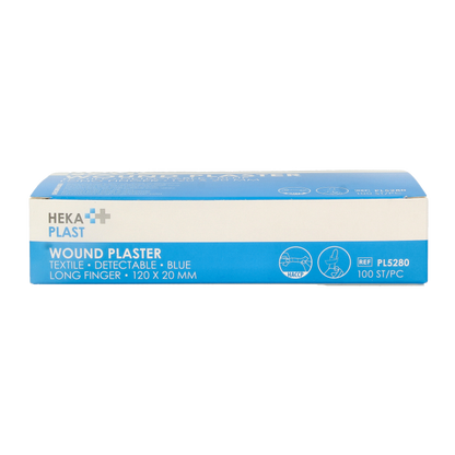 Hekaplast Vingerpleister detectable 120 x 20 haccp elastisch 100 Stuks