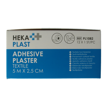 Hekaplast Hechtpleister textiel 5 x 2.5cm 12 Stuks