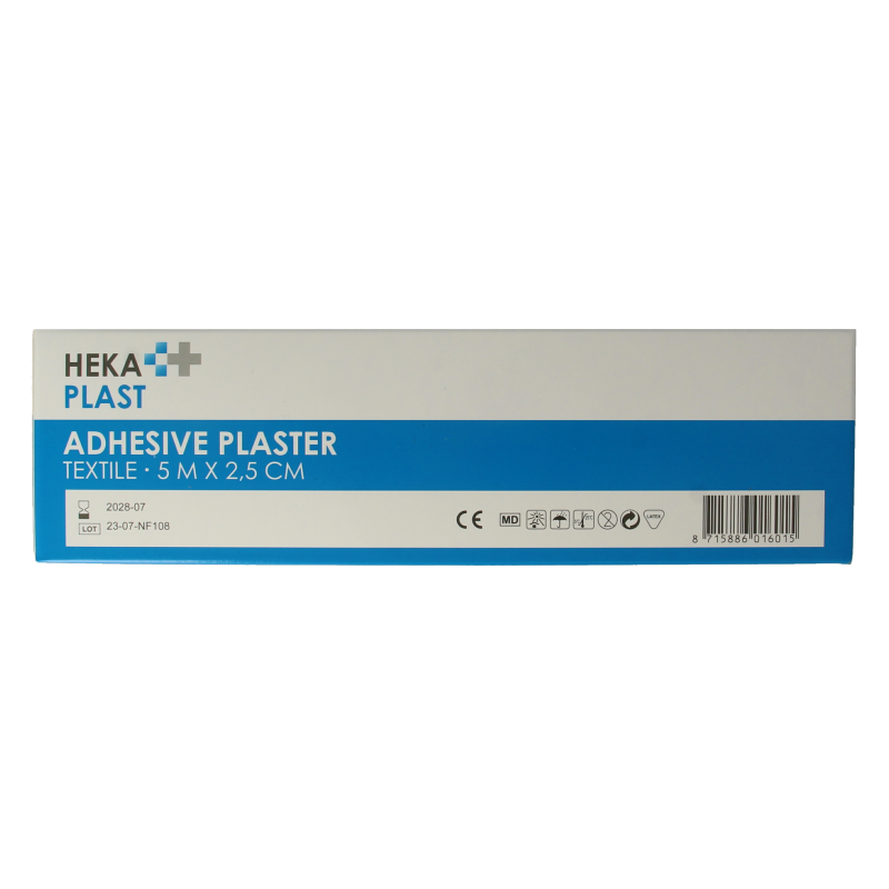 Hekaplast Hechtpleister textiel 5 x 2.5cm 12 Stuks