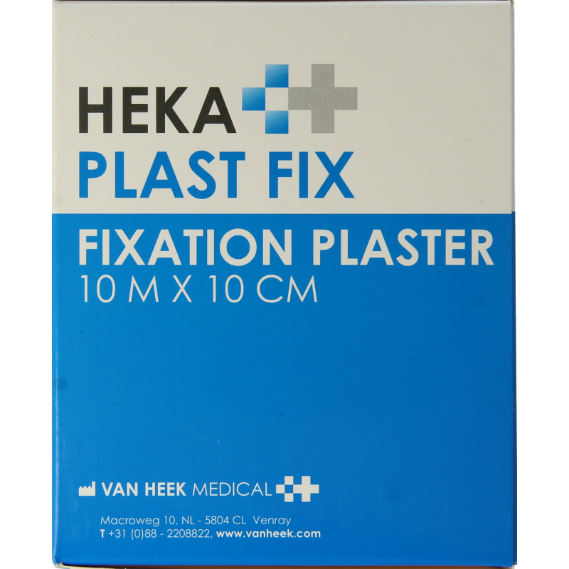 Hekaplast Fix pleister 10m x 10cm met schutvel 1 Rol