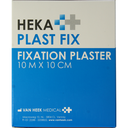 Hekaplast Fix pleister 10m x 10cm met schutvel 1 Rol