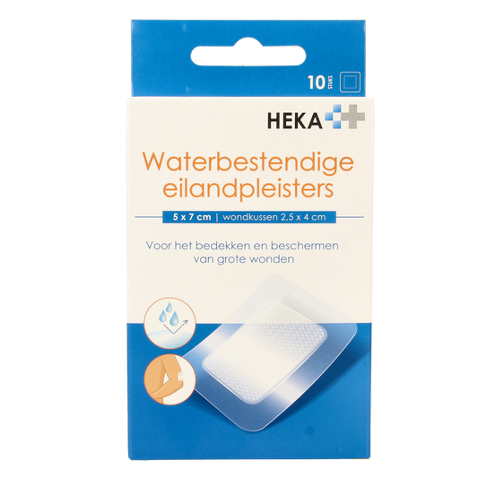 Heka Klein Eilandpleister 5cm x 7cm waterbestendig 10.00 Stuks