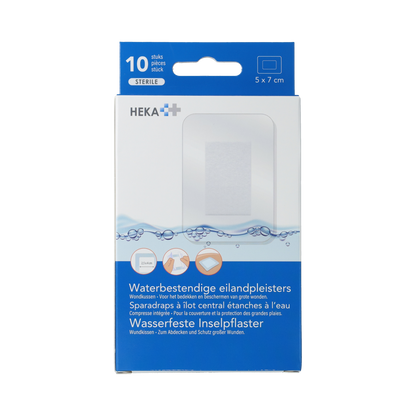 Heka Klein Eilandpleister 5cm x 7cm waterbestendig 10.00 Stuks