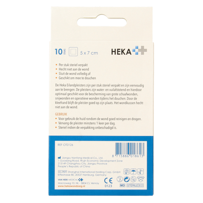 Heka Klein Eilandpleister 5cm x 7cm waterbestendig 10 Stuks