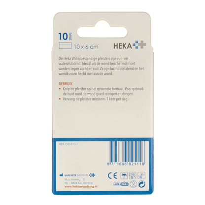 Heka Waterbestendige pleisters 10 x 6cm 10 Stuks