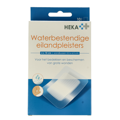 Heka Klein Hekaplast border 6cm x 10cm waterproof 10 Stuks