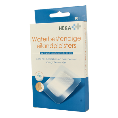 Heka Klein Hekaplast border 6cm x 10cm waterproof 10 Stuks