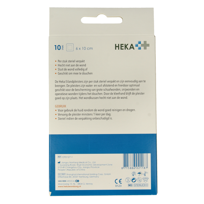 Heka Klein Hekaplast border 6cm x 10cm waterproof 10 Stuks