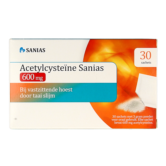 Sanias Acetylcysteine 600mg sachets 3 gram 30 Sachets