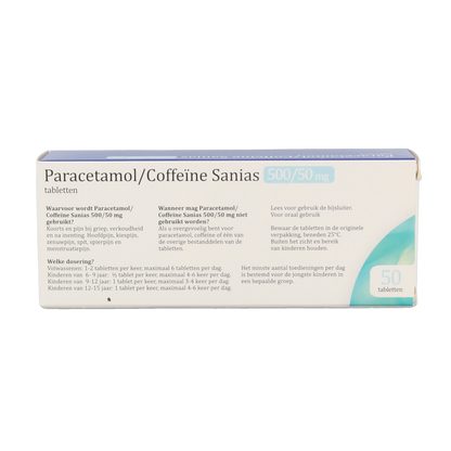Sanias Paracetamol coffeine 500/50mg 50 Tabletten