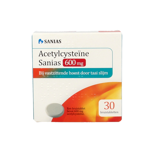 Sanias Acetylcysteine 600mg 30 Bruistabletten