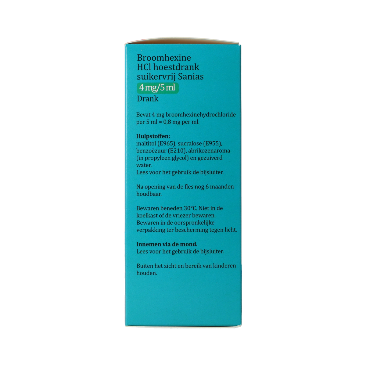 Sanias BROOMHEXINE HCL SANIAS HOESTDRANK 4 MG/5 ML FLACON 150.00 Milliliter