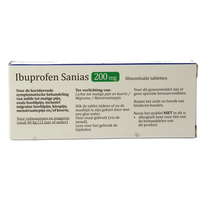 Sanias Ibuprofen 200mg  24 Stuks