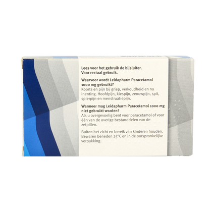 Leidapharm Paracetamol 1000mg zetpil 10 Zetpillen
