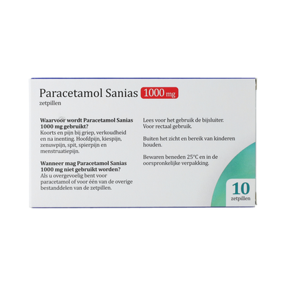 Sanias PARACETAMOL SANIAS ZETPIL 1000 MG 10.00 Stuks