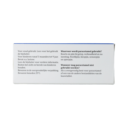 Sanias PARACETAMOL SANIAS VOOR KIND KAUWTABLET 120 MG 10.00 Stuks