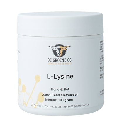 Groene Os L-Lysine en vitamine B6 hond/kat 100 Gram