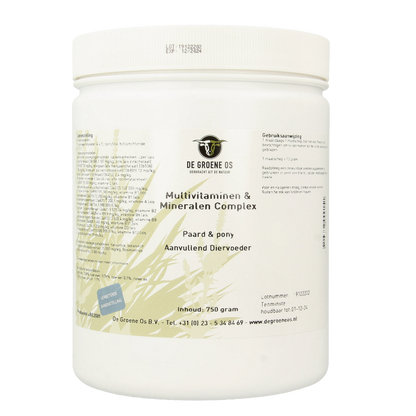 Groene Os Multivitamine / mineralen complex paard/pony 750 Gram