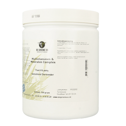 Groene Os Multivitamine / mineralen complex paard/pony 750 Gram