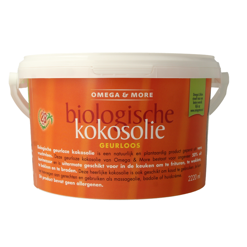 Omega & More Kokosolie geurloos bio 2220 Milliliter