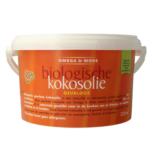 Omega & More Kokosolie geurloos bio 2220 Milliliter