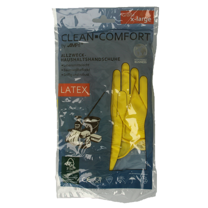 CLEAN-COMFORT Huishoudhandschoen geel maat XL 1 Paar