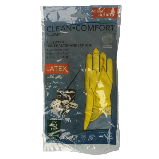 CLEAN-COMFORT Huishoudhandschoen geel maat XL 1 Paar