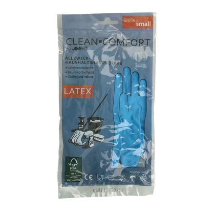 CLEAN-COMFORT Huishoudhandschoen blauw maat S 1 Paar