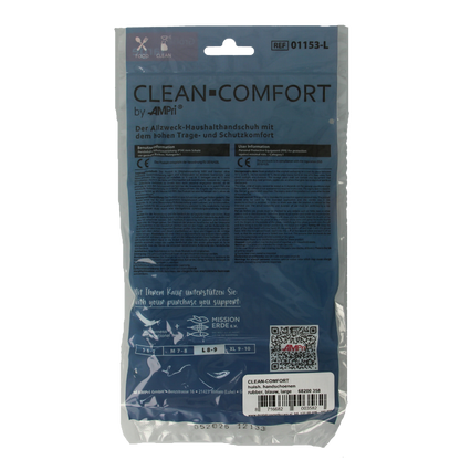CLEAN-COMFORT Huishoudhandschoen blauw maat L 1 Paar