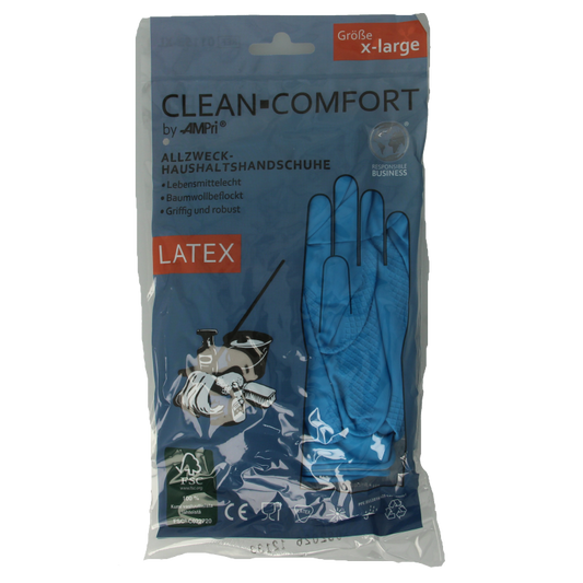 CLEAN-COMFORT Huishoudhandschoen blauw maat XL 1 Paar