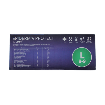 Epiderm Protect Nitriel onderzoekhandschoen poedervrij L blauw 100 Stuks