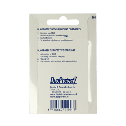 Duoprotect Oordoppen beschermend 1.00 Paar