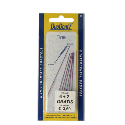 Duodent Interdentale borstels fine 8 Stuks