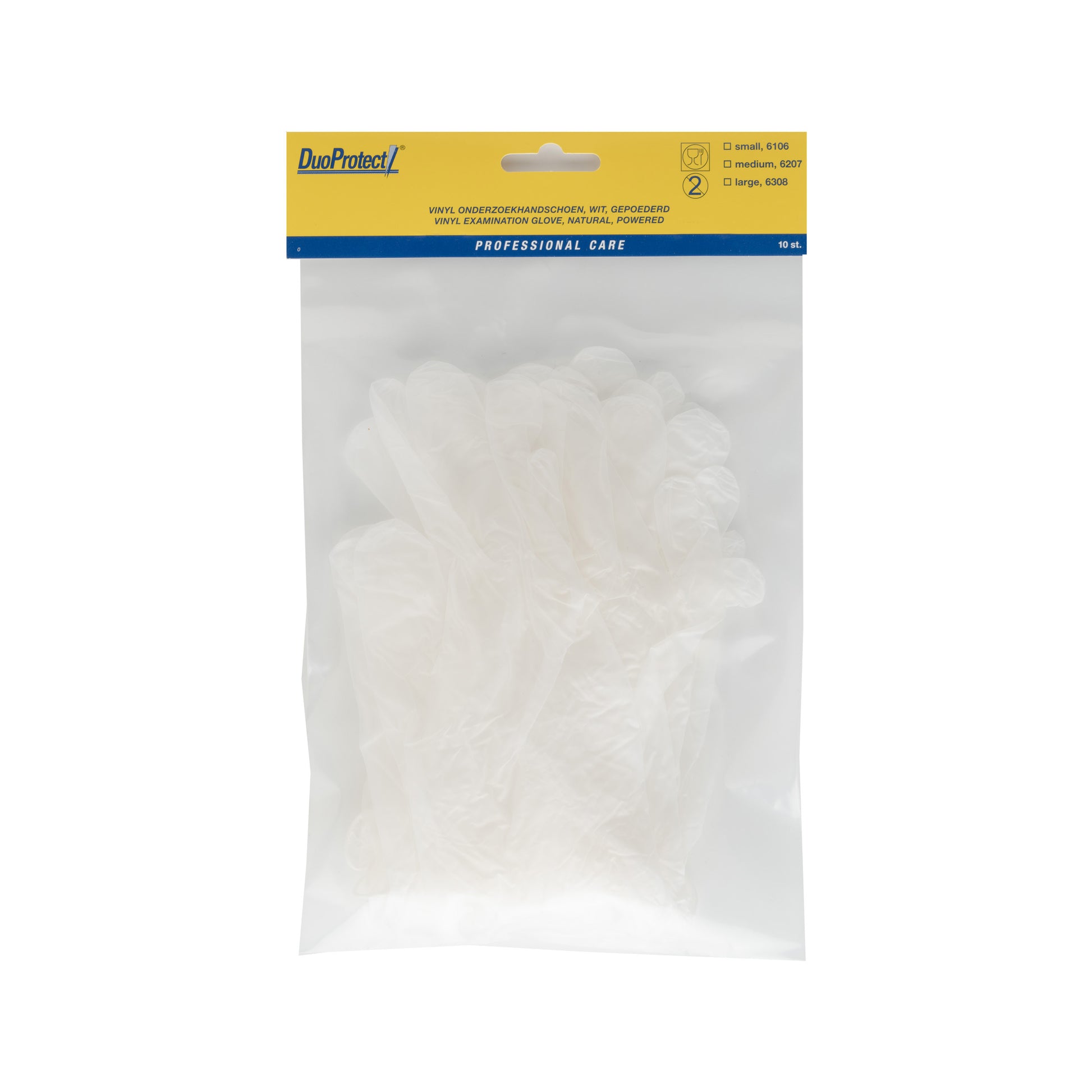 Duoprotect Handschoen vinyl large 10.00 Stuks