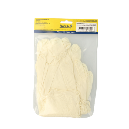 Duoprotect Handschoen latex poedervrij medium 10.00 Stuks