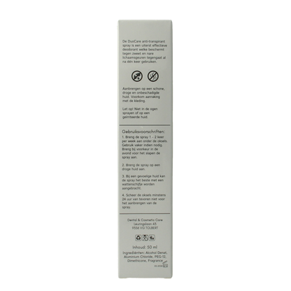 Duocare Anti transpirant spray extra sterk 50.00 Milliliter