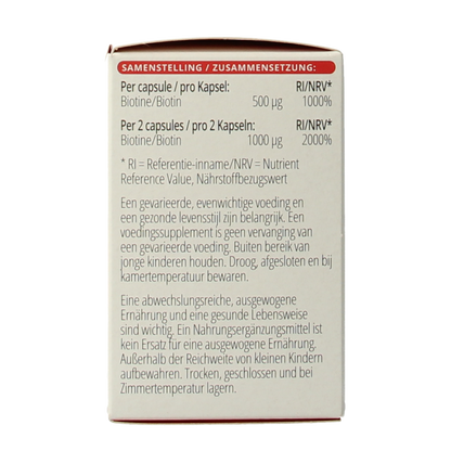 Vitals Biotine 500 mcg 100 Capsules