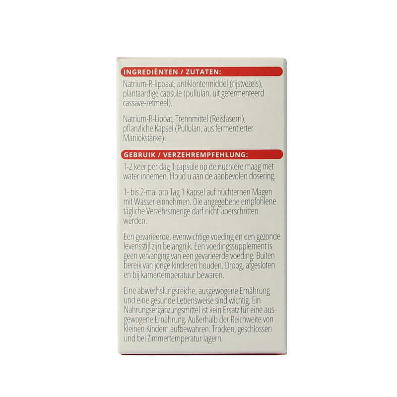 Vitals R-alfaliponzuur 100 Capsules