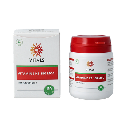 Vitals Vitamine K2 180mcg 60.00 Vegetarische capsules
