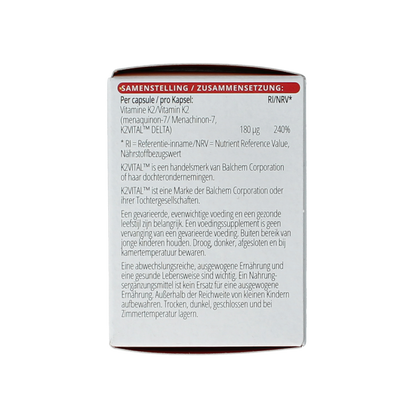 Vitals Vitamine K2 180mcg 60.00 Vegetarische capsules