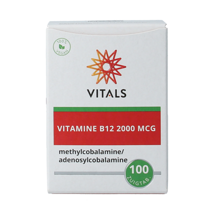 Vitals Vitamine B12 2000 mcg 100.00 Zuigtabletten
