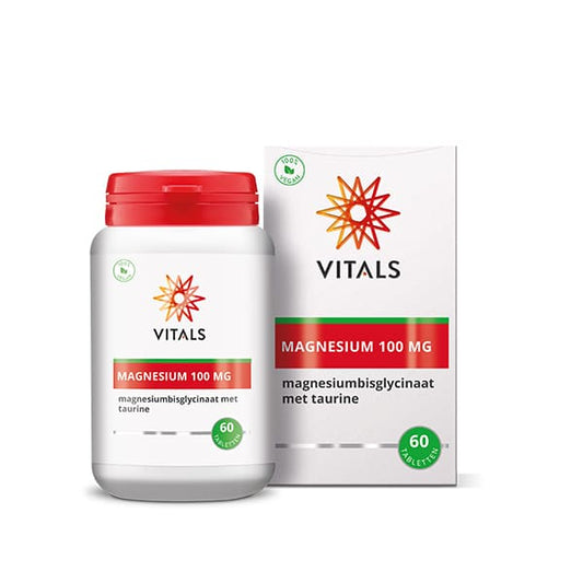 Vitals Magnesiumbisglycinaat 100 mg 60 Tabletten