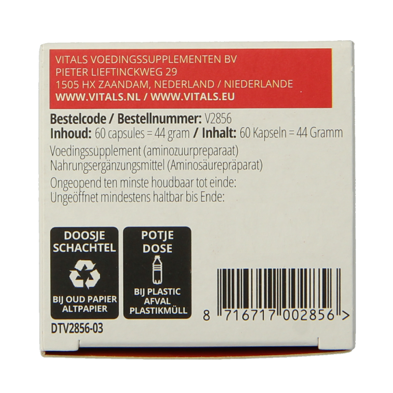 Vitals 5-HTP 100mg 60 Vegetarische capsules