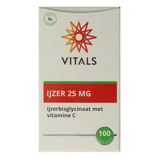 Vitals IJzer 25mg met vitamine C 100 Capsules