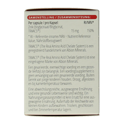 Vitals Zink 15mg 100 Capsules