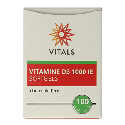 Vitals Vitamine D3 1000IE 100 Softgels