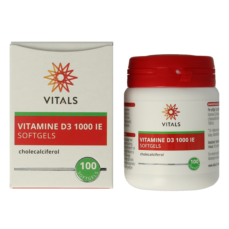 Vitals Vitamine D3 1000IE 100 Softgels