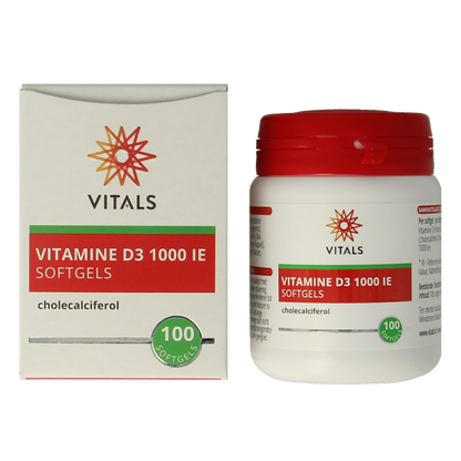 Vitals Vitamine D3 1000IE 100 Softgels