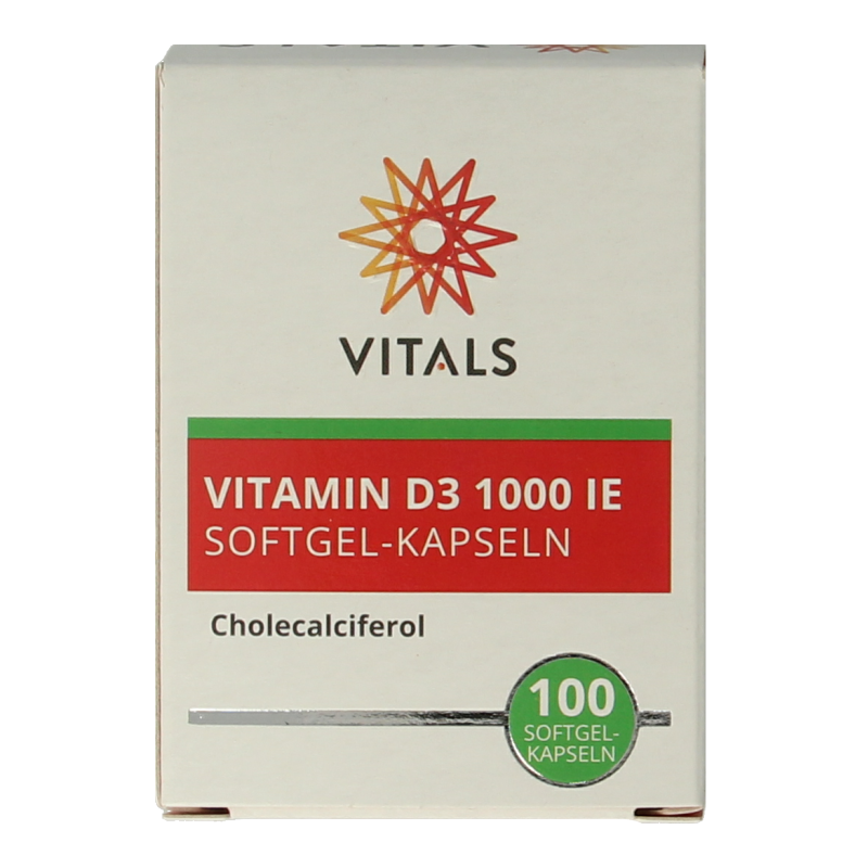 Vitals Vitamine D3 1000IE 100 Softgels