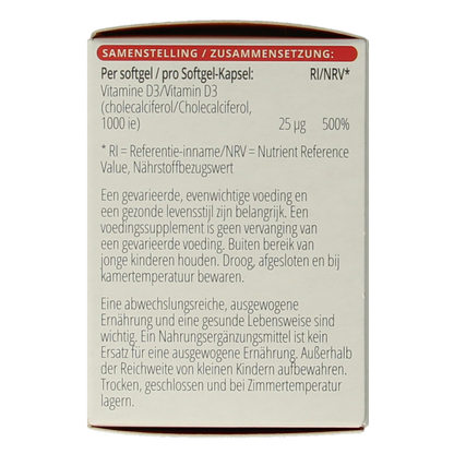 Vitals Vitamine D3 1000IE 100 Softgels